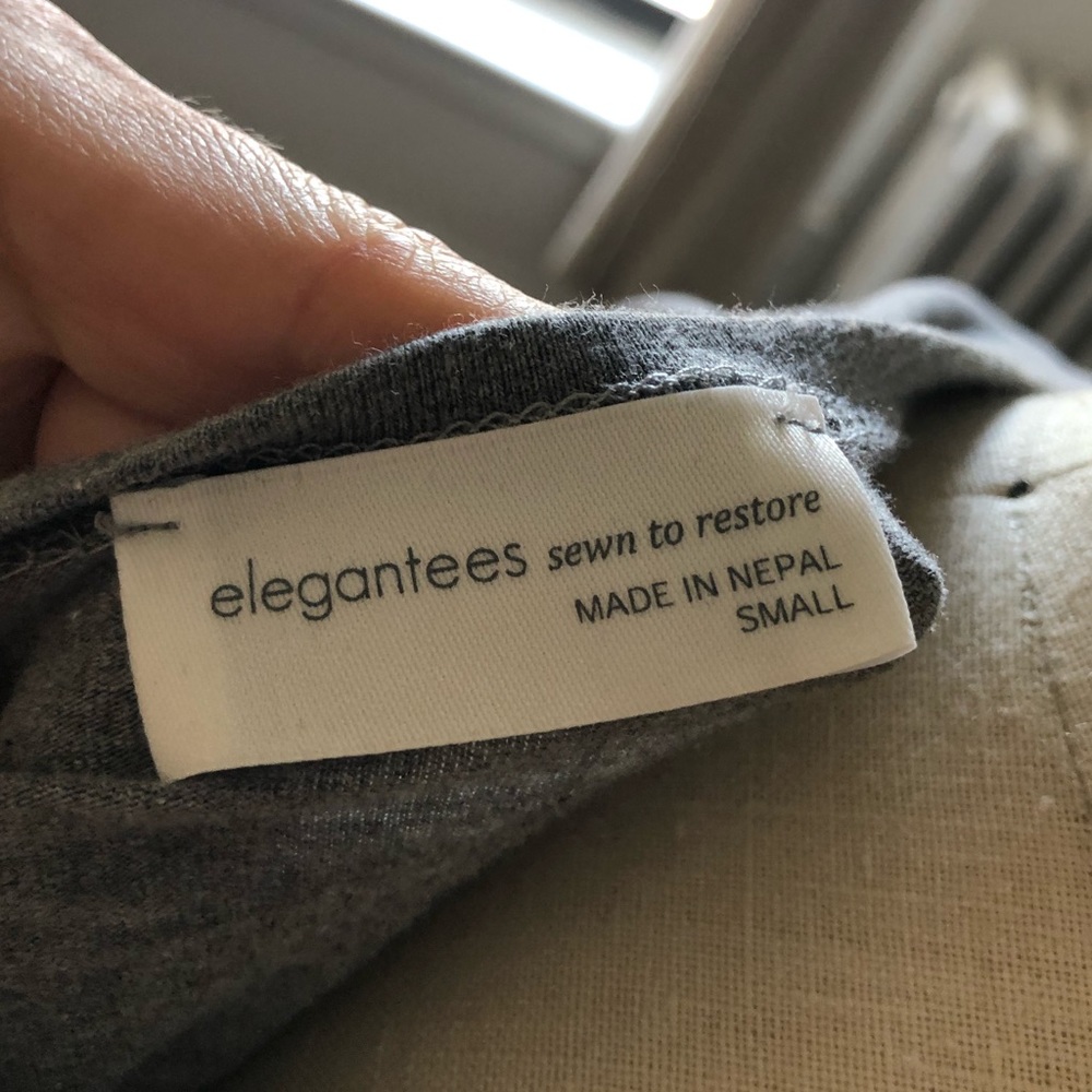 Elegantees Eco-tee asymmetrical gray small - Picture 4 of 5